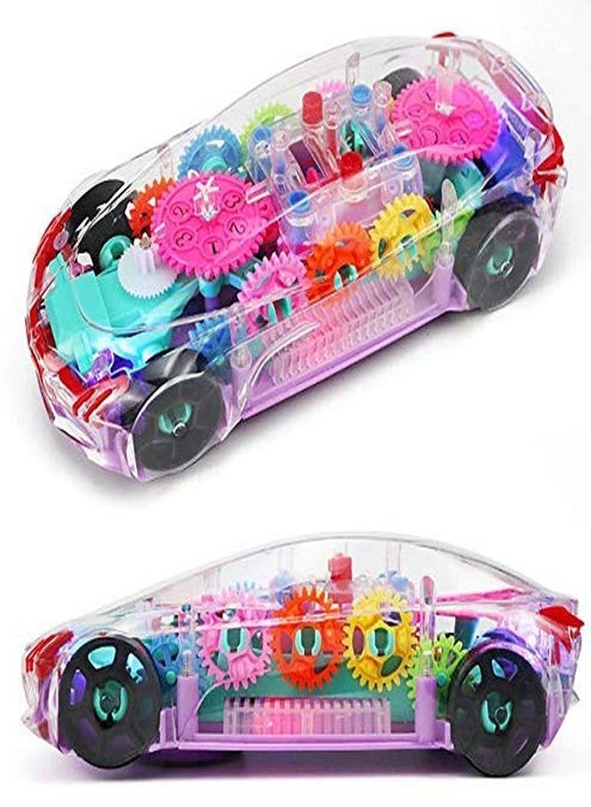 iChoice™ Transparent Concept Racing Car Toy with Light & Sound, Gear Simulation Mechanical Transparent Car with 360 Degree Rotating 3D Concept Car Toy for Kids (Concept Car) - Image 3